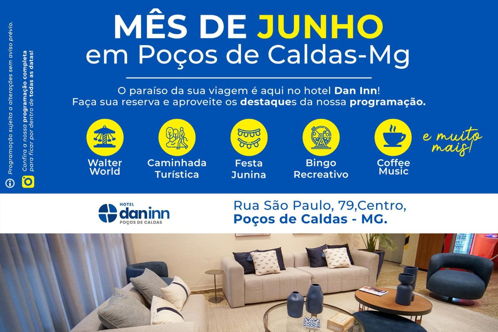 Hotel Dan Inn Pocos De Caldas - A Melhor Localizacao Do Centro By Nacional Inn 외부 사진